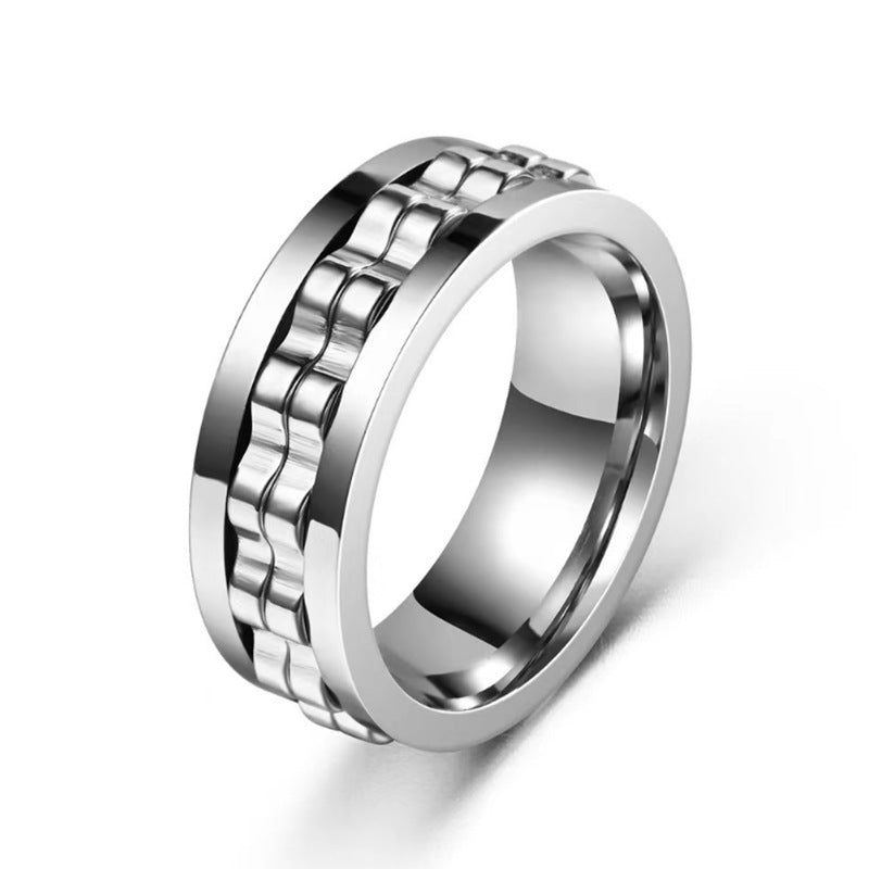 Anillo Fidget de Acero Inoxidable para Hombres