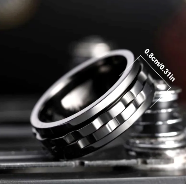 Anillo Fidget de Acero Inoxidable para Hombres