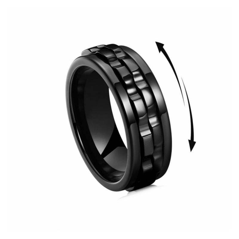 Anillo Fidget de Acero Inoxidable para Hombres