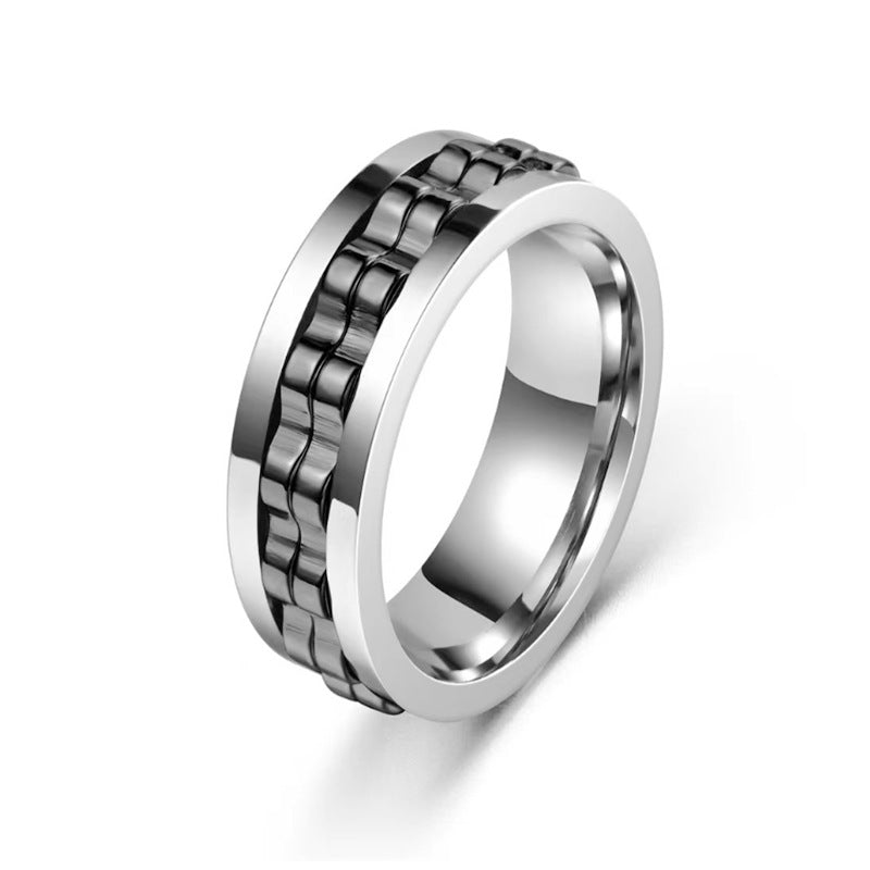 Anillo Fidget de Acero Inoxidable para Hombres