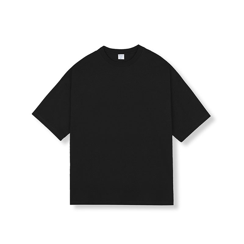 Camiseta de Algodón 280G de Corte Holgado y Cuello Redondo para Hombres